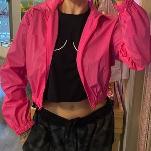 hot pink bomber jacket